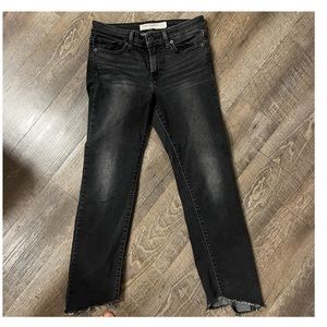 Lucky Brand Dark Grey Skinny Cropped Jeans, Size 27